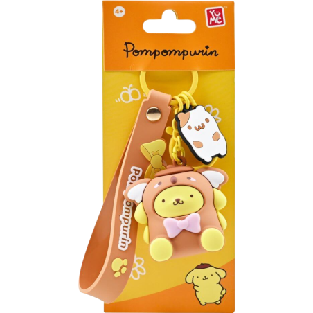 Yu.Me. Sanrio Hello Kitty and Friends - Keychain with Hand Strap - Pompompurin
